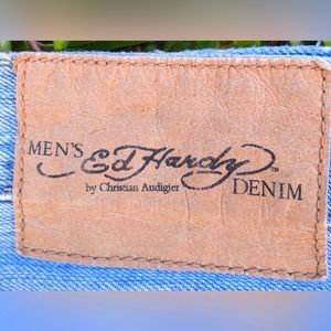 Ed Hardy Christian Audigier Men's Denim Shorts  36 waist